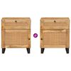 vidaXL Nachtkastje met lade Naturel 50 x 33 x 60 cm Massief Mango Hout