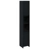vidaXL Badkamer Kast Zwart Eiken 30 x 30 x 183,5 cm Bewerkt hout