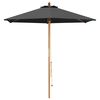 vidaXL Tuinparasol &Oslash; 270 x 248 cm massief eucalyptushout Antraciet