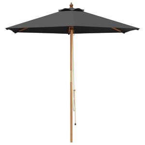 vidaXL Tuinparasol &Oslash; 270 x 248 cm massief eucalyptushout Antraciet