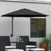 vidaXL Tuinparasol Zwart 248 x 248 x 148 cm Polyester en staal