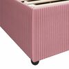 vidaXL Bedframe met matras Roze 160 x 200 cm Stof