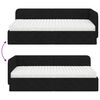 vidaXL Hoekbedframe met matras met hoofdeinde Zwart 100 x 200 cm Stof