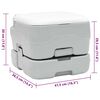 vidaXL Camping Toilet Grijs en Wit 41,5 x 36,5 x 42 cm Polyetheen
