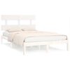 vidaXL Bedframe massief hout wit 180x200 cm