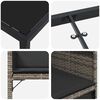 vidaXL Tuin eettafelset met kussen 5 pcs Grijs poly rattan