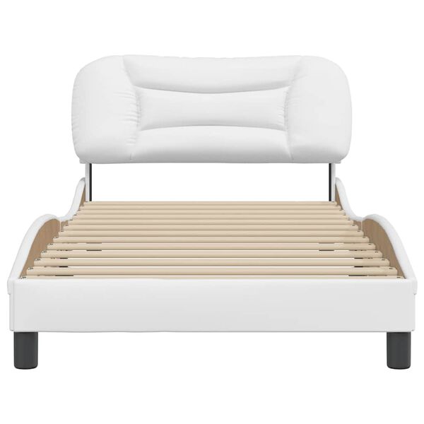 vidaXL Bedframe zonder matras "Hvar" kunstleer wit 100x203 cm