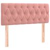 vidaXL Boxspring met matras en LED fluweel roze 90x190 cm