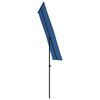 vidaXL Parasol met aluminium paal 180x110 cm azuurblauw
