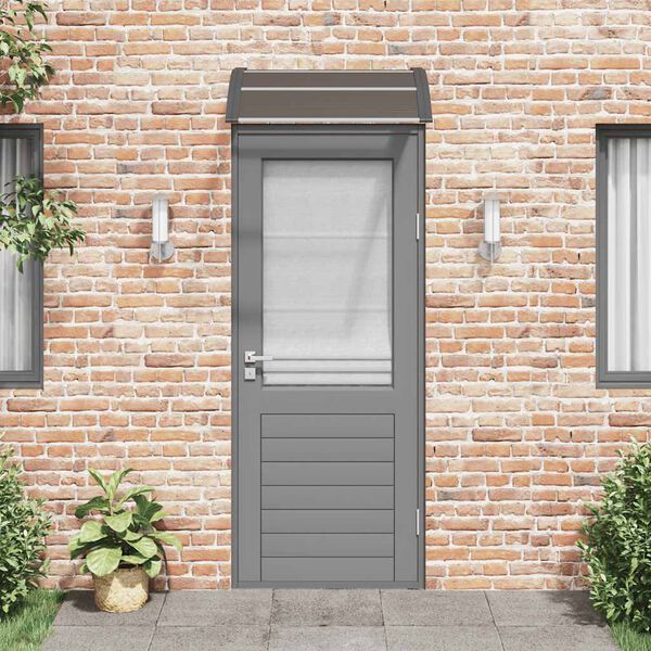 vidaXL Deurluifel Zwart 80x75 cm Polycarbonaat