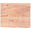 vidaXL Tafelblad 60x50x(2-4) cm behandeld massief eikenhout lichtbruin