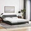 vidaXL Bedframe "Dover" stof donkergrijs 160x200 cm