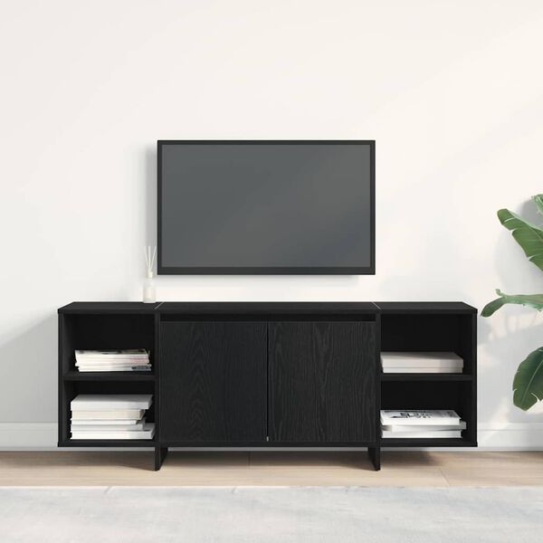 vidaXL TV-kast Zwart Eiken 120 x 30 x 40,5 cm Bewerkt hout