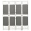 vidaXL Kamerscherm met 4 panelen 140x165 cm stof grijs