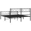 vidaXL Bedframe met hoofd- en voeteneinde metaal zwart 140x200 cm