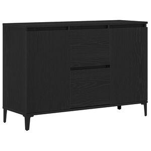 vidaXL Dressoir Zwart Eiken 104 x 35 x 70 cm Bewerkt hout