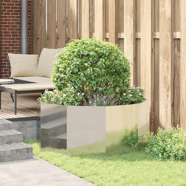 vidaXL Plantenbak Zilver 120 x 120 x 50 cm Gegalvaniseerd staal