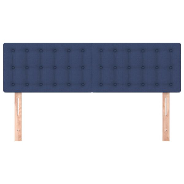 vidaXL Hoofdborden 2 st 72x5x78/88 cm stof blauw
