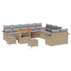 vidaXL Tuinbankenset 13 st Beige poly rattan
