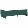 vidaXL Hoekbedframe met Matras Anders 2 pcs Groen Fluweel