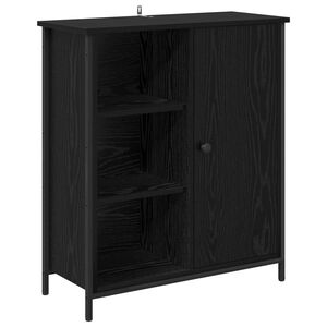 vidaXL Dressoir Zwart Eiken 70 x 30 x 80 cm Bewerkt hout