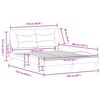 vidaXL Bedframe zonder matras "Hvar" kunstleer zwart en wit 160x200 cm