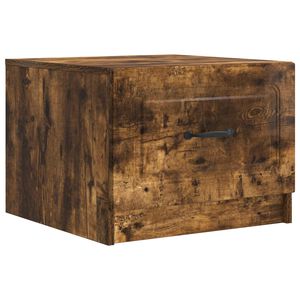 vidaXL Salontafel met lade Gerookt eiken 49 x 50 x 37 cm Bewerkt hout
