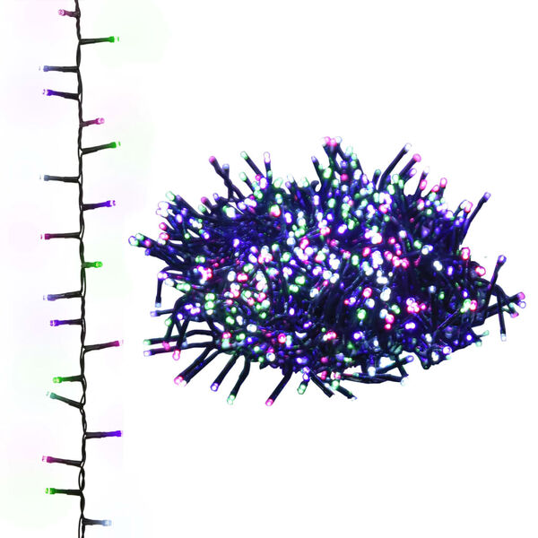 vidaXL Lichtslinger compact met 1000 LED's pastel meerkleurig 25 m PVC