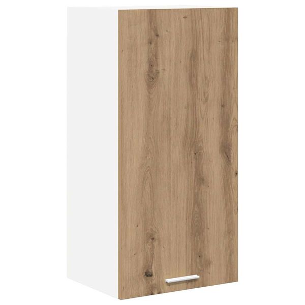 vidaXL Hangkast Ambachtelijke Eik en Wit 40 x 31 x 80 cm Bewerkt hout