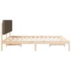 vidaXL Bedframe met Gevoerd Hoofdgedeelte Taupe 200 x 200 cm