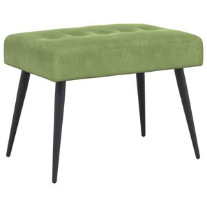 vidaXL Bank met knoopverstelling Lichtgroen 60 x 40 x 45 cm fluweel