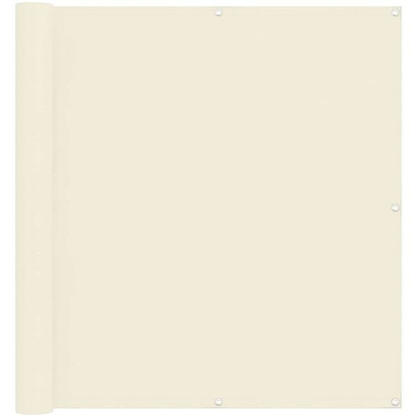 vidaXL Balkon Scherm Cr&egrave;me 110 x 600 cm Oxford Stof