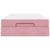 vidaXL Bedframe met matras met matras 2 pcs Roze Fluweel