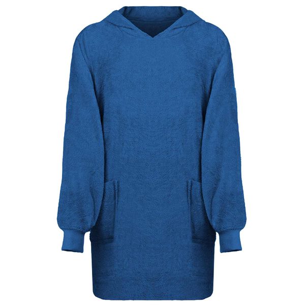 vidaXL Deken hoodie KINN Marineblauw L Katoen