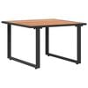 vidaXL Salontafel Zwart en Bruin 55 x 55 x 35 cm Gepoedercoat staal