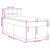 vidaXL Boxspring met matras stof blauw 100x200 cm