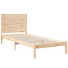 vidaXL Bedframe extra lang zonder matras massief hout 90x220 cm