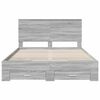 vidaXL Bedframe met hoofdeinde Grijs Sonoma 150 x 200 cm Bewerkt hout