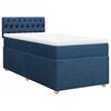 vidaXL Boxspring met matras stof blauw 100x200 cm