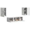 vidaXL Tv-meubelset 4 pcs Beton Grijs Bewerkt hout