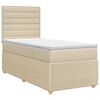 vidaXL Boxspringbed met matras Cr&egrave;mekleurig 80 x 200 cm Stof