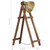 vidaXL Vloerlamp E27 massief mangohout messingkleurig