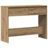 vidaXL Wandtafel 100x35x76,5 cm bewerkt hout artisanaal eikenkleurig