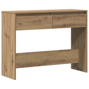 vidaXL Wandtafel 100x35x76,5 cm bewerkt hout artisanaal eikenkleurig