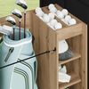 vidaXL Golfkast met wiel Effen Artisan Eiken 90 x 45 x 98 cm