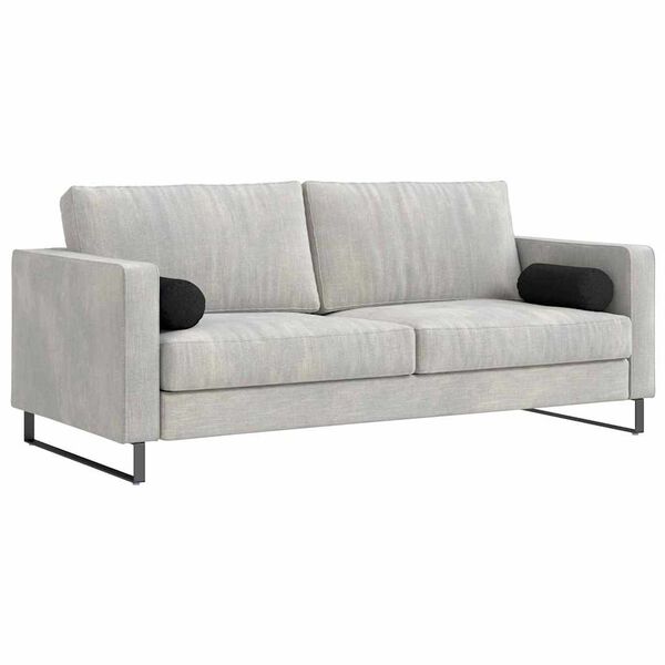 vidaXL Bolster Kussens 2 stuks Zwart &Oslash; 15 x 40 cm Stof