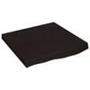 vidaXL Wastafelblad 60x60x(2-6) cm behandeld massief hout donkerbruin