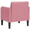 vidaXL Fauteuil met armleuningen 54 cm fluweel roze