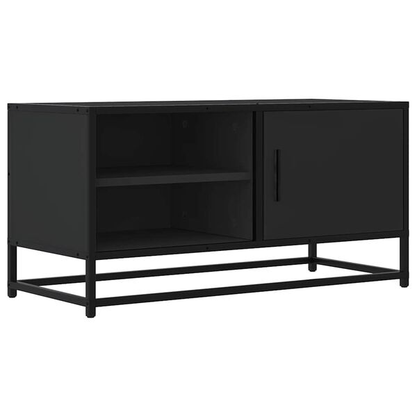 vidaXL Tv-meubel 80x34,5x40 cm bewerkt hout en metaal zwart