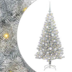 vidaXL Kerstboom Zilver 120 cm PET